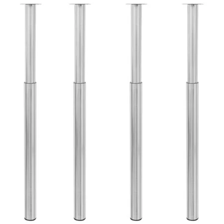 Telescopic table legs 4 pcs brushed nickel 710-1100 mm by vidaXL, Table legs - Ref: Foro24-3051487, Price: 106,55 €, Discount: %