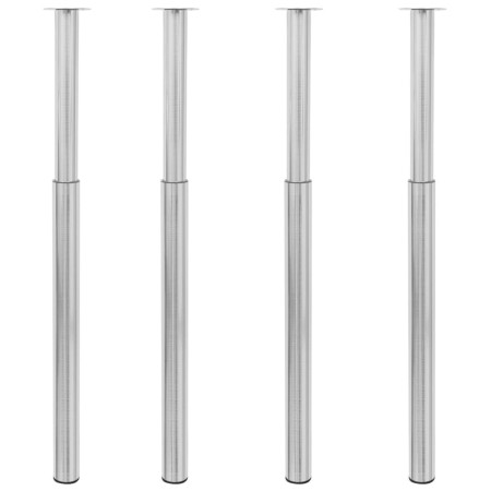 Teleskop-Tischbeine 4 Stück, gebürstetes Nickel, 710–1100 mm von vidaXL, Tischbeine - Ref: Foro24-3051487, Preis: 100,05 €, R...