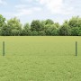 Reja con postes Verde 0.4 x 25 m Acero