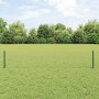 Reja con postes Verde 0.4 x 25 m Acero
