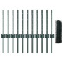 Reja con postes Verde 0.4 x 25 m Acero