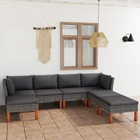 7-piece garden furniture set with gray synthetic rattan cushions by vidaXL, Garden sets - Ref: Foro24-3059717, Price: 480,79 ...