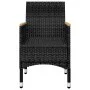Garten-Bistro-Set, 3-teilig, synthetisches Rattan, schwarzes Hartglas von vidaXL, Gartensets - Ref: Foro24-3058384, Preis: 17...