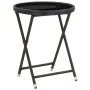 Garten-Bistro-Set, 3-teilig, synthetisches Rattan, schwarzes Hartglas von vidaXL, Gartensets - Ref: Foro24-3058384, Preis: 17...