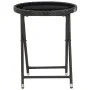 Garden bistro set 3 pcs synthetic rattan black tempered glass by vidaXL, Garden sets - Ref: Foro24-3058384, Price: 178,45 €, ...