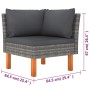 6-teiliges Gartenmöbel-Set und graue synthetische Rattankissen von vidaXL, Gartensets - Ref: Foro24-3059712, Preis: 462,15 €,...