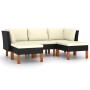 5-piece garden furniture set and black synthetic rattan cushions by vidaXL, Garden sets - Ref: Foro24-3059733, Price: 265,76 ...