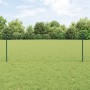Reja con postes Verde 0.8 x 25 m Acero