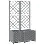 Planter with trellis PP light gray 80x40x136 cm by vidaXL, Pots and planters - Ref: Foro24-153272, Price: 85,28 €, Discount: %
