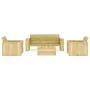 Gartenmöbel-Set 4-teilig aus imprägniertem Kiefernholz von vidaXL, Gartensets - Ref: Foro24-3053198, Preis: 670,47 €, Rabatt: %