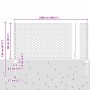 Reja con postes Verde 0.8 x 25 m Acero