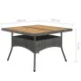9-piece garden dining set made of PE rattan and gray acacia wood by vidaXL, Garden sets - Ref: Foro24-3058347, Price: 642,41 ...