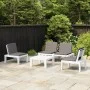 4-piece garden furniture set with white plastic cushions by vidaXL, Garden sets - Ref: Foro24-3059829, Price: 279,85 €, Disco...