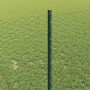 Reja con postes Verde 1 x 25 m Acero