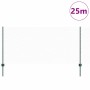Reja con postes Verde 1 x 25 m Acero