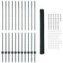 Reja con postes Verde 1.4 x 25 m Acero