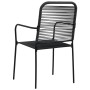 Set de comedor de jardín 7 pzas cuerda de algodón y acero negro by vidaXL, Garden sets - Ref: Foro24-3058278, Price: 482,11 €...