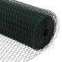 Reja con postes Verde 1.4 x 25 m Acero