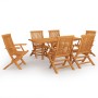 7-teilige Garten-Essgarnitur aus massivem Teakholz von vidaXL, Gartensets - Ref: Foro24-3059596, Preis: 600,57 €, Rabatt: %