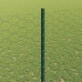 Reja con postes Verde 1.4 x 25 m Acero