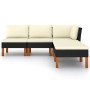 5-piece garden furniture set and black synthetic rattan cushions by vidaXL, Garden sets - Ref: Foro24-3059732, Price: 245,44 ...