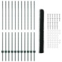 Reja con postes Verde 1.4 x 25 m Acero