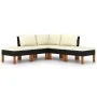 5-teiliges Gartenmöbel-Set und schwarze synthetische Rattankissen von vidaXL, Gartensets - Ref: Foro24-3059732, Preis: 297,62...