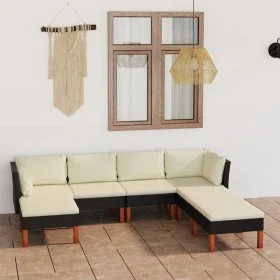 7-piece garden furniture set and black synthetic rattan cushions by vidaXL, Garden sets - Ref: Foro24-3059739, Price: 428,35 ...
