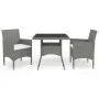 Gartenmöbel 3-teilig aus synthetischem Rattan und grauem Glas von vidaXL, Gartensets - Ref: Foro24-3058309, Preis: 248,67 €, ...