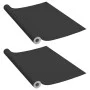 Láminas autoadhesivas muebles 2 uds PVC negro 500x90 cm de vidaXL, Láminas para ventana - Ref: Foro24-3059652, Precio: 34,85 ...