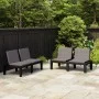 Gartenbänke mit Kissen 2 Stück grauer Kunststoff von vidaXL, Gartenbänke - Ref: Foro24-3059826, Preis: 265,20 €, Rabatt: %