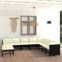 9-teiliges Gartenmöbel-Set und schwarze synthetische Rattankissen von vidaXL, Gartensets - Ref: Foro24-3059800, Preis: 461,07...