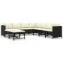 9-teiliges Gartenmöbel-Set und schwarze synthetische Rattankissen von vidaXL, Gartensets - Ref: Foro24-3059800, Preis: 461,07...