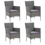 Gartenmöbel 5-teilig aus synthetischem Rattan und grauem Glas von vidaXL, Gartensets - Ref: Foro24-3058319, Preis: 327,35 €, ...