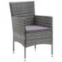 Gartenmöbel 5-teilig aus synthetischem Rattan und grauem Glas von vidaXL, Gartensets - Ref: Foro24-3058319, Preis: 382,74 €, ...