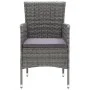 Gartenmöbel 5-teilig aus synthetischem Rattan und grauem Glas von vidaXL, Gartensets - Ref: Foro24-3058319, Preis: 382,74 €, ...