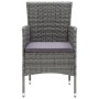 Gartenmöbel 5-teilig aus synthetischem Rattan und grauem Glas von vidaXL, Gartensets - Ref: Foro24-3058319, Preis: 327,35 €, ...