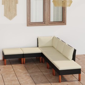 6-piece garden furniture set and black synthetic rattan cushions by vidaXL, Garden sets - Ref: Foro24-3059737, Price: 346,79 ...