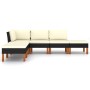 6-teiliges Gartenmöbel-Set und schwarze Kissen aus synthetischem Rattan von vidaXL, Gartensets - Ref: Foro24-3059737, Preis: ...
