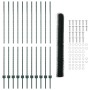 Reja con postes Verde 1.6 x 25 m Acero