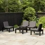 4-piece garden furniture set with gray plastic cushions by vidaXL, Garden sets - Ref: Foro24-3059830, Price: 261,72 €, Discou...