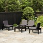 4-teiliges Gartenmöbel-Set mit grauen Kunststoffkissen von vidaXL, Gartensets - Ref: Foro24-3059830, Preis: 269,64 €, Rabatt: %