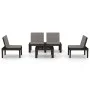 4-piece garden furniture set with gray plastic cushions by vidaXL, Garden sets - Ref: Foro24-3059830, Price: 261,72 €, Discou...
