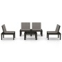 4-teiliges Gartenmöbel-Set mit grauen Kunststoffkissen von vidaXL, Gartensets - Ref: Foro24-3059830, Preis: 269,64 €, Rabatt: %
