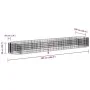 Galvanized iron gabion bed 500x100x50 cm by vidaXL, Pots and planters - Ref: Foro24-152043, Price: 90,80 €, Discount: %