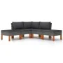 6-teiliges Gartenmöbel-Set und graue synthetische Rattankissen von vidaXL, Gartensets - Ref: Foro24-3059710, Preis: 322,96 €,...