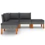 6-teiliges Gartenmöbel-Set und graue synthetische Rattankissen von vidaXL, Gartensets - Ref: Foro24-3059710, Preis: 322,96 €,...