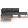 6-teiliges Gartenmöbel-Set und graue synthetische Rattankissen von vidaXL, Gartensets - Ref: Foro24-3059710, Preis: 327,23 €,...