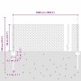 Reja con postes Verde 0.5 x 50 m Acero