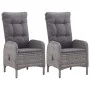 Garden table and chairs 3 pieces synthetic rattan gray acacia wood by vidaXL, Garden sets - Ref: Foro24-3058535, Price: 351,6...